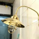 NAUTICAL SCONCE SHIP MARINE BRASS MODERN SWAN LIGHT WITH DEFLECTOR SHADE LOT 2