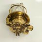 NAUTICAL ANTIQUE OLD SHIP BRASS WISKA ORIGINAL WALL MOUNT LIGHT & SHADE LOT 10