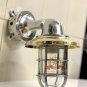 Aluminium Swan Neck Passageway Wall Light with Extra Brass Shade & Junction Box Lot 10