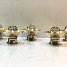 AUTHENTIC ANTIQUE OLD SHIP BRASS ORIGINAL MOUNT BULKHEAD LIGHT & SHADE LOT OF 5