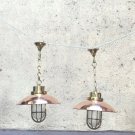 NAUTICAL SHIP MARINE NEW SOLID BRASS HANGING PENDANT LIGHT & SHADE CHAIN LOT 5
