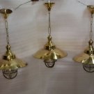Brass Chandelier New Nautical Hanging Cargo Light with Shade Lot of 5