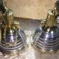 Nautical Large Aluminium & Brass Fluted Wiska Cargo Pendant Hanging Light Lot 5