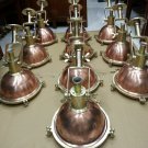 NAUTICAL MARINE CARGO SMOOTH COPPER & BRASS PENDANT/CEILING/MOUNT LIGHT LOT 10