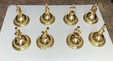 NAUTICAL REPLACE MARINE SMOOTH BRASS PENDANT/CEILING/MOUNT/HANGING LIGHT LOT 10