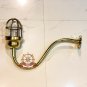NAUTICAL ANTIQUE OLD BRASS ORIGINAL SWAN SHIP WALL ARCHED WISKA LIGHT LOT 10