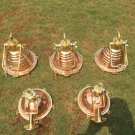 NAUTICAL NEW MARINE BRASS AND COPPER MOUNT MEDIUM CARGO PENDANT LIGHT LOT OF 5