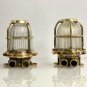 NAUTICAL RECLAIMED ANTIQUE OLD SHIP BRASS ORIGINAL WALL BULKHEAD LIGHT LOT 10