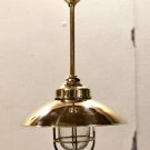 Replica Nautical Brass Hanging Cargo Light Fixture with Deflector Cover Shade for Sale Lot of 5