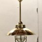 Replica Nautical Brass Hanging Cargo Light Fixture with Deflector Cover Shade for Sale Lot of 5