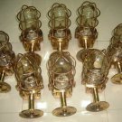 NAUTICAL ANTIQUE SHIP MARINE OLD BRASS SWAN PASSAGEWAY BULKHEAD LIGHT LOT OF 9