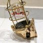 Marine Vintage Industrial Brass Polished Wall Sconce Light Fixture with Cage Proof Lot of 10