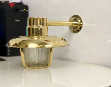 Old Reclaimed Solid Brass Mist Arched Sconce Bulkhead Mount Light Fixtures Lot 5
