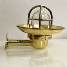 Original Vintage Brass Wall Sconce Light with Triangle Base Cover Shade Lot 10
