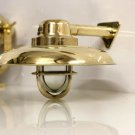 Original Vintage Brass Wall Sconce Light with Triangle Base & Big Shade Lot 10