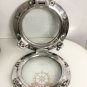 OLD VINTAGE STYLE MARITIME SHIP ALUMINIUM PORTHOLE/WINDOW WITH TWO DOG LOT 5