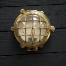 Modern Victorian Style Old Brass Turtle Shape Bulkhead Mount Ship Deck Light