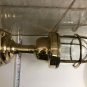 NAUTICAL ANTIQUE OLD WISKA SHIP BRASS ORIGINAL WALL CEILING MOUNT BULKHEAD LAMP