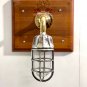 Antique Industrial Style Aluminum & Brass Wall Sconce Light Fixture Lot of 2