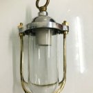 NAUTICAL MARINE SOLID ALUMINIUM & BRASS HANGING PENDANT SHIP LIGHT WITH HOOK