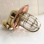 VINTAGE STYLE BRASS METAL WALL LIGHT FIXTURE WITH COPPER SHADE Lot of 2