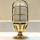 NAUTICAL MARINE REPLICA NEW SOLID BRASS MOUNT SHIP BULKHEAD LIGHT - WHITE GLASS