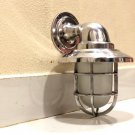 Antique Maritime Aluminium Wall Mount Swan Light with Extra Shade & White Glass