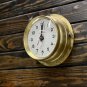 Modern Style Brass Metal Original Nautical Mariner Quartz Round Wall Clock