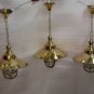 INDUSTRIAL MARINE STYLE CEILING DECOR NEW BRASS PENDANT LIGHT WITH BIG DEFLECTOR