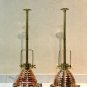 MID CENTURY COPPER & BRASS SMOOTH CARGO SHIPS DECK PENDANT/HANGING/CEILING LIGHT