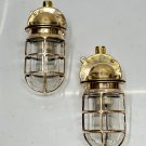 Nautical Antique Old Bronze Pauluhn Wall Light with Junction Box Lot of 2