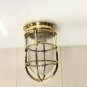 ANTIQUE MARITIME NEW BRASS VINTAGE STYLE BULKHEAD SHIP CEILING LIGHT LOT OF 5