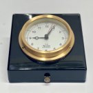 Antique Mariner Miniquarz Vintage Style Maritime Quartz Black Tabletop Clock