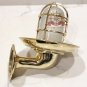 NAUTICAL BULKHEAD BRASS WALL LIGHT FIXTURE WITH SHADE & WHITE GLASS LOT OF 2