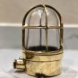 NAUTICAL MARINE VINTAGE SOLID BRASS OLD ANTIQUE CEILING WALL LAMP/LIGHT LOT OF 3