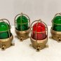 Tranberg Brass Polished Old Reclaimed Ship Vintage Bulkhead Light Lot of 4