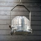 Authentic Reclaimed USA Ship's Old Aluminum Metal Ceiling Pendant Light - Big