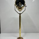 Maritime Antique Cargo Ship Reclaimed Brass Signal Spot Search Light with Stand
