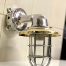 Interior Design Aluminium Wall Sconce Light - Brass Deflector Shade Junction Box