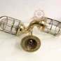 Maritime Theme Brass Twin Opposite side Swan Neck Antique Bulkhead Lamp