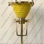 Antique Yellow Coated Aluminum and Brass Metal Antique Pendant Light Lot of 10