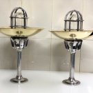 MARINE SOLID ALUMINIUM PASSAGEWAY BULKHEAD MOUNT SHIP LIGHT BRASS SHADE LOT 2