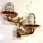 NAUTICAL BULKHEAD NEW BRASS PASSAGEWAY SHIP LIGHT & SHADE JUNCTION BOX LOT 5
