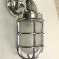 Aluminium Swan Neck Arched Ship Passage Wall Light with White Globe Glass
