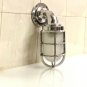 Aluminium Swan Neck Arched Ship Passage Wall Light with White Globe Glass