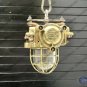 Old Ship Salvaged Brass Refurbish Kokosha Flame Proof Bulkhead Pendant Light