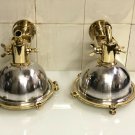 Nautical Aluminium Brass Smooth Pendant Ceiling Mount Light – Small Set of 2