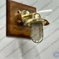Victorian Style Brass Wall Lamp & Lighting with Junction Box Shade & White Glass