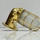 Nautical Brass Metal Antique Wall Decoration White Glass Sconce Light Lot of 10