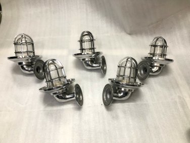 Marine Aluminium 90 Degree Passageway Wall bulkhead Light Extra Shade Lot of 5